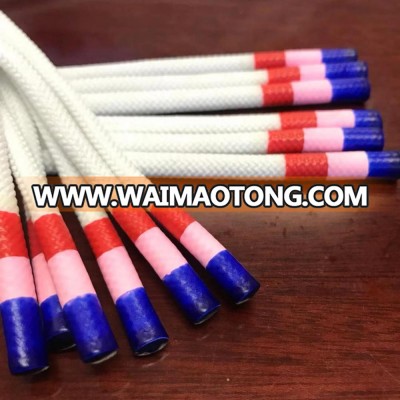 New design high quality polyester drawcord rope with metal tips for shoelace