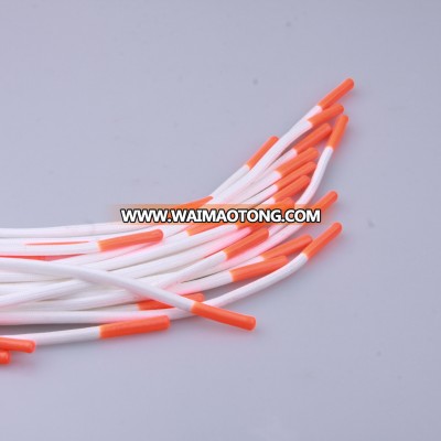 Fashion high quality polyester customized  dipping end draw cord for garment and shoelace